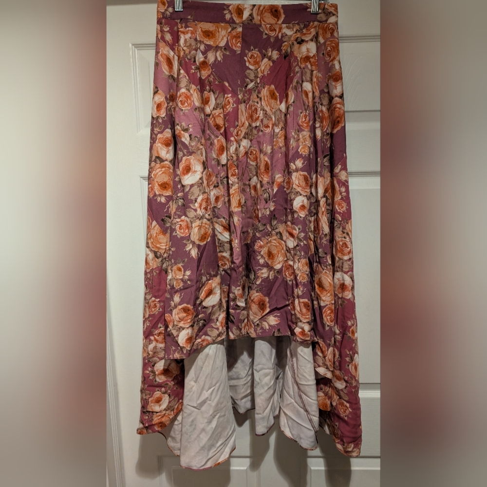 NEW! Soft Surroundings $100 Women's Venetian Skirt Color Berry Pinks Size 8 NWT